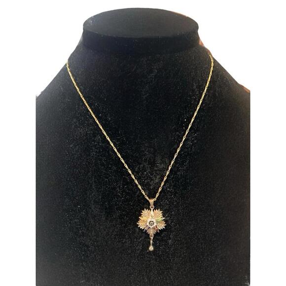 14K Gold Sorority Fraternal Pendant 1/20 12K Gold Necklace 1937 Beukendaal​